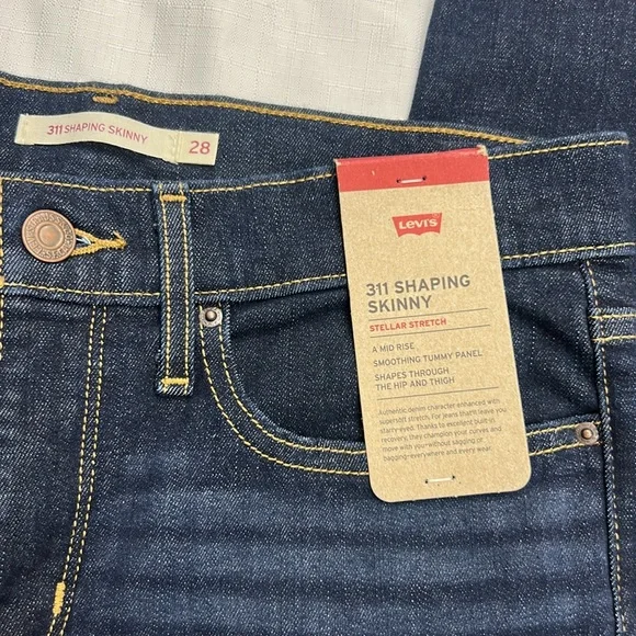 Levi's Dark Blue 311 Shaping Skinny Denim Jeans - Picture 3 of 8